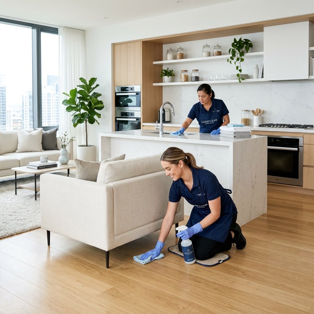 Sparkling clean home interior after regular cleaning
